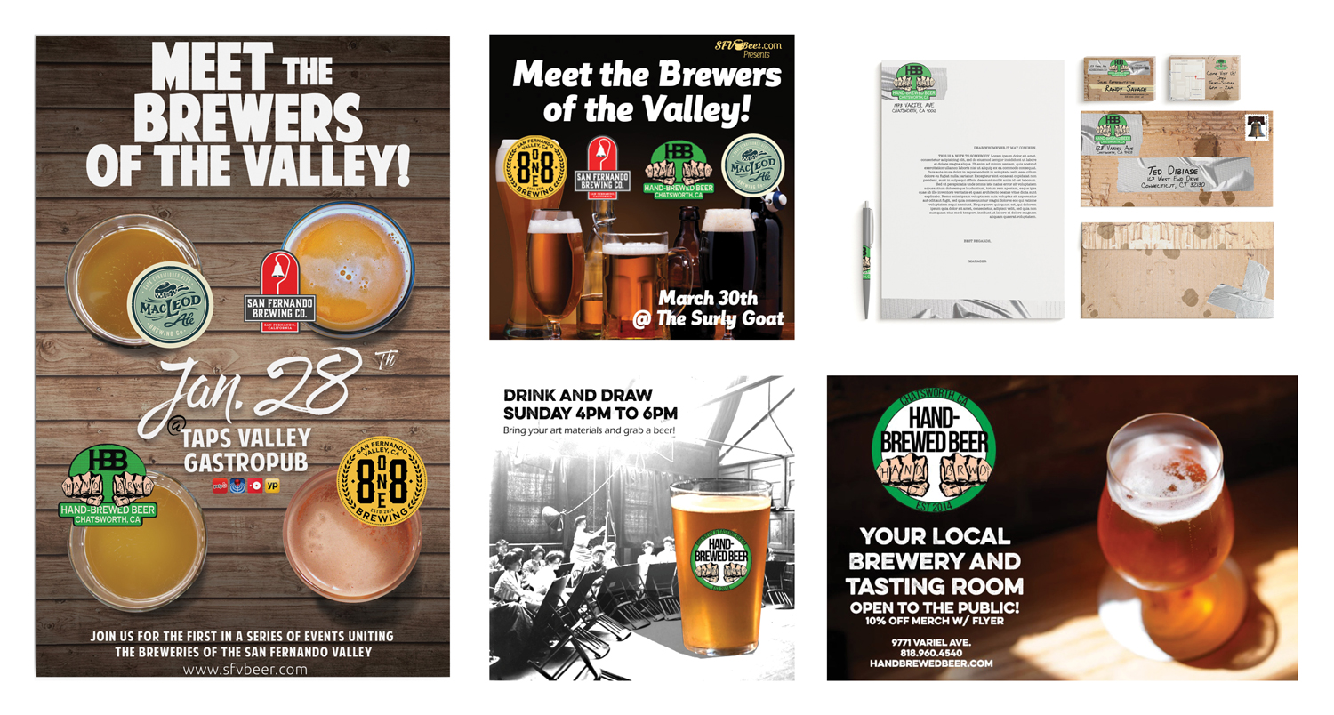 Hand Brewed Beer brand and packaging asset