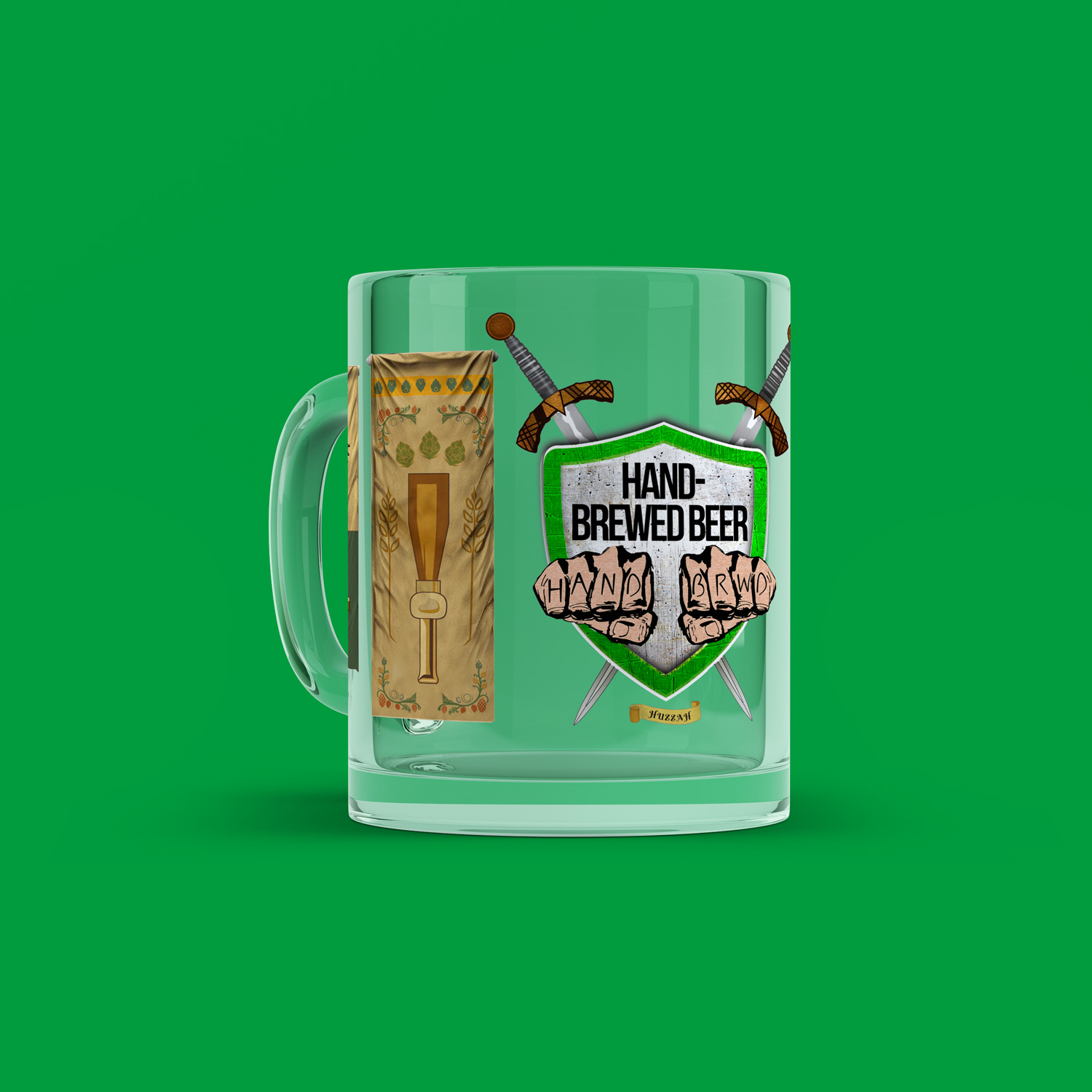 Hand Brewed Beer glassware photography
