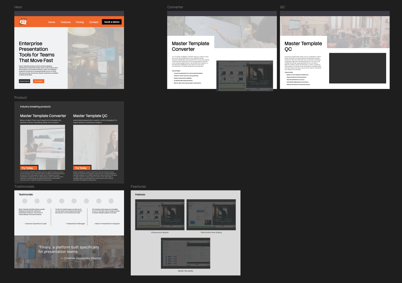 Master Template Figma design system