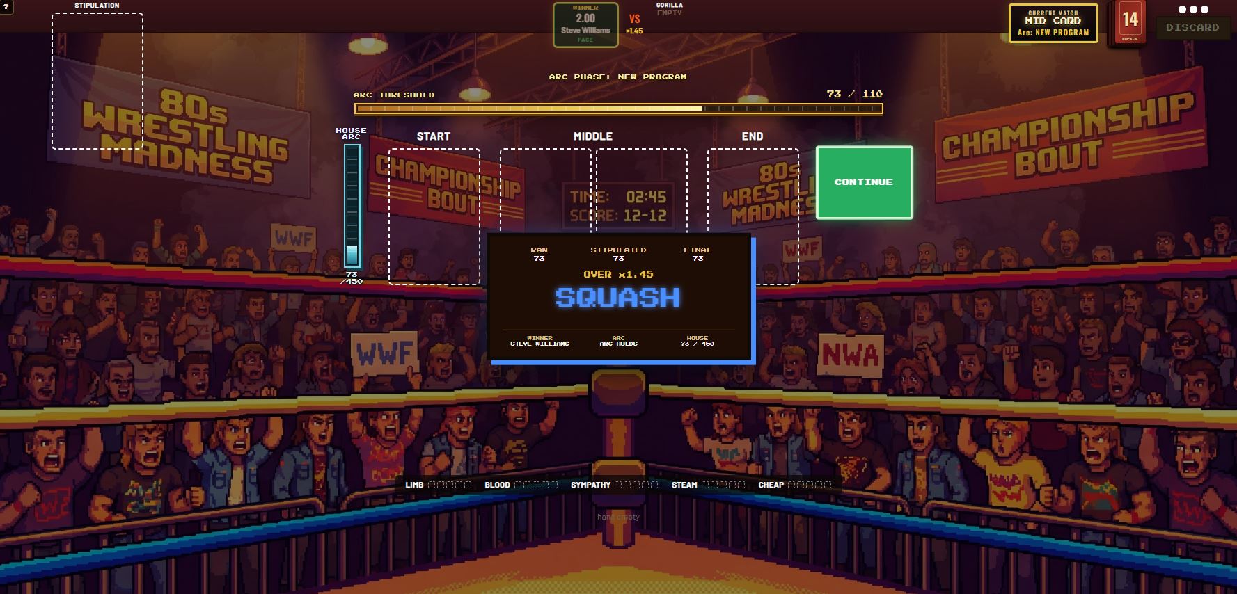 Thunder in the Territories match result gameplay screen