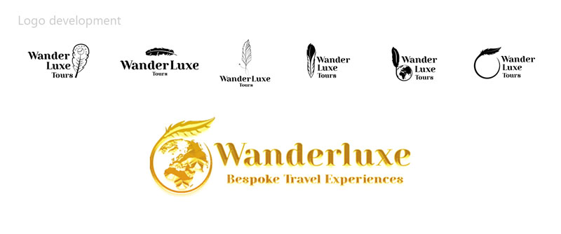 WanderLuxe logo development